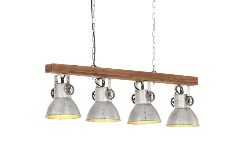 Taklampa industriell silver E27 mangoträ - Silver - Kökslampa & taklampa kök - Fönsterlampa - Taklampa sovrum - Pendellampa & hänglampa - Hall lampa - Taklampa vardagsrum - Fönsterlampa hängande - Taklampa & takbelysning