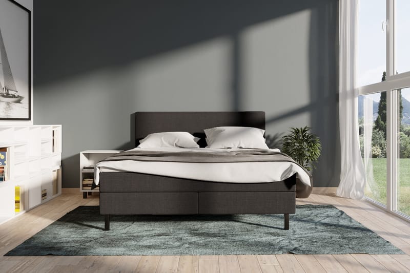 Komplett Sängpaket Choice No 2 120x200 - Mörkgrå|Svart - Kontinentalsäng - Enkelsäng - Komplett sängpaket