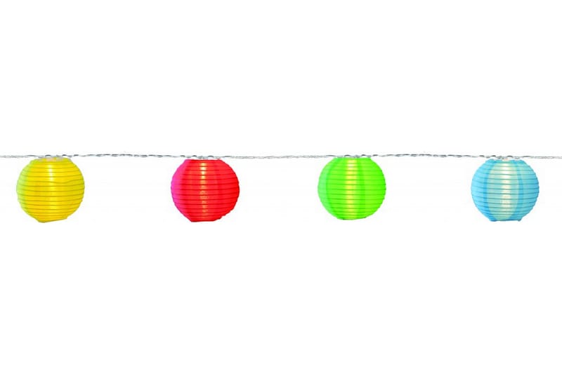Partyslinga tyglyktor 10 ljus LED - Star Trading - Ljusslinga inomhus - LED slinga - Dekorationsbelysning - LED ljusslinga & lister