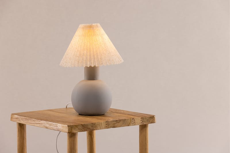 Bordslampa Manno 37 cm - Grå - Bordslampa - Fönsterlampa på fot - Hall lampa - Sängbordslampa - Fönsterlampa