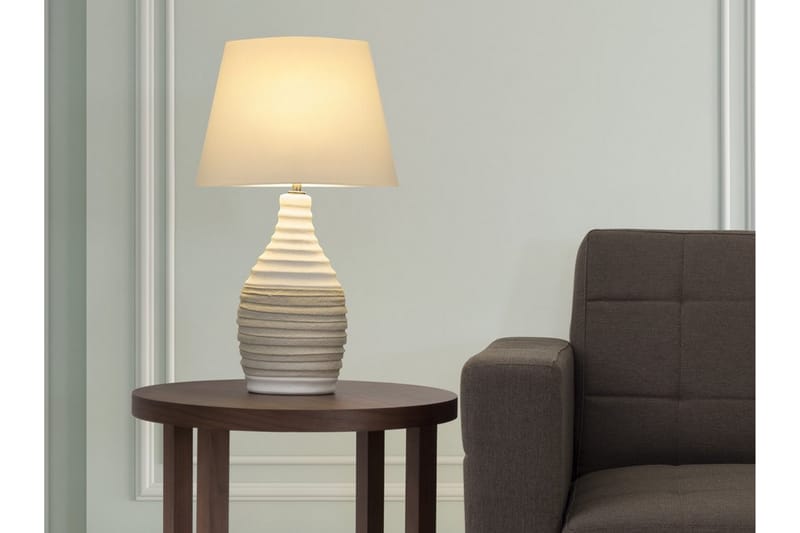 Bordslampa Tormes 33 cm - Vit - Bordslampa - Fönsterlampa på fot - Hall lampa - Sängbordslampa - Fönsterlampa