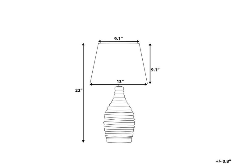Bordslampa Tormes 33 cm - Vit - Bordslampa - Fönsterlampa på fot - Hall lampa - Sängbordslampa - Fönsterlampa