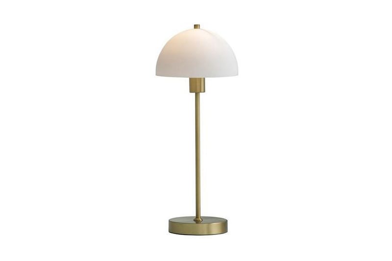 Bordslampa Vienda 20 cm Rund Vit/Mässing - Herstal - Bordslampa