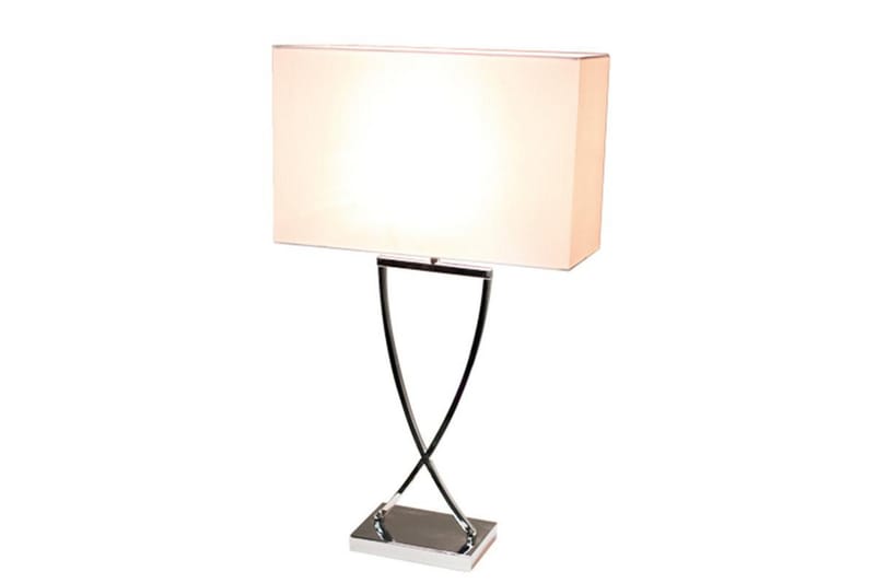 Bordslampa Omega Vit/Krom - By Rydéns - Bordslampa - Fönsterlampa på fot - Hall lampa - Sängbordslampa - Fönsterlampa