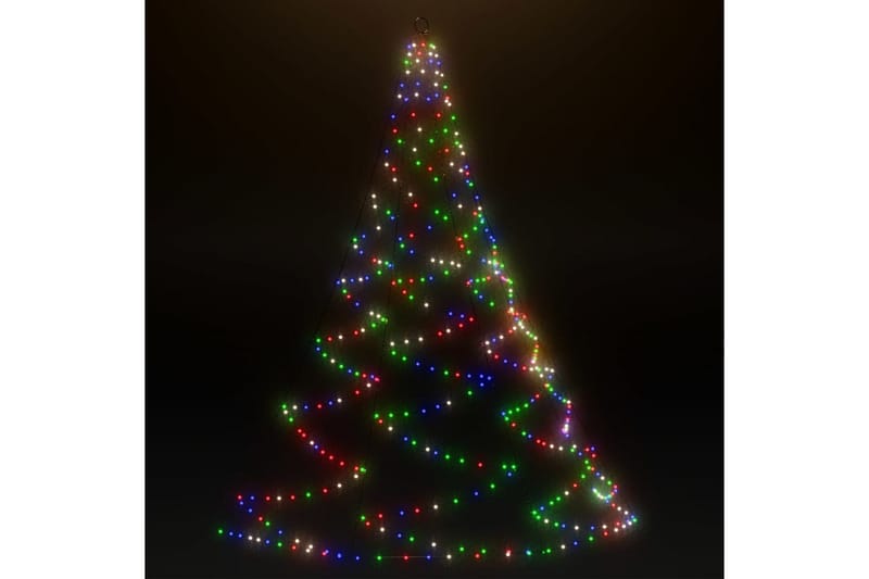 Hängande julgran med metallkrok 260 LED flerfärgad 3 m inne/ - Flerfärgad - Julbelysning utomhus