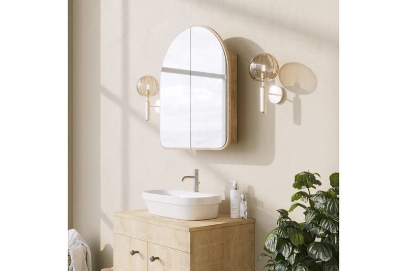 Väggskåp med Spegel Duigen 45 cm - Beige - Spegelskåp