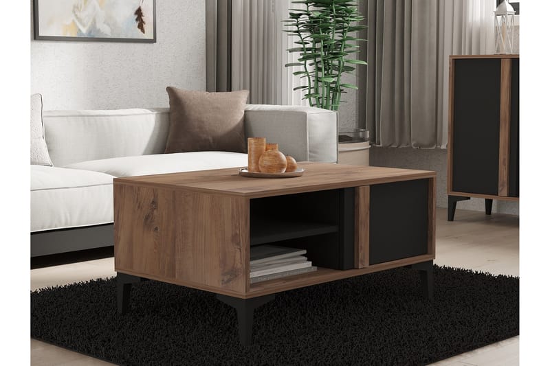 Möbelset För Vardagsrum Lacin - Antracit - Möbelset för vardagsrum