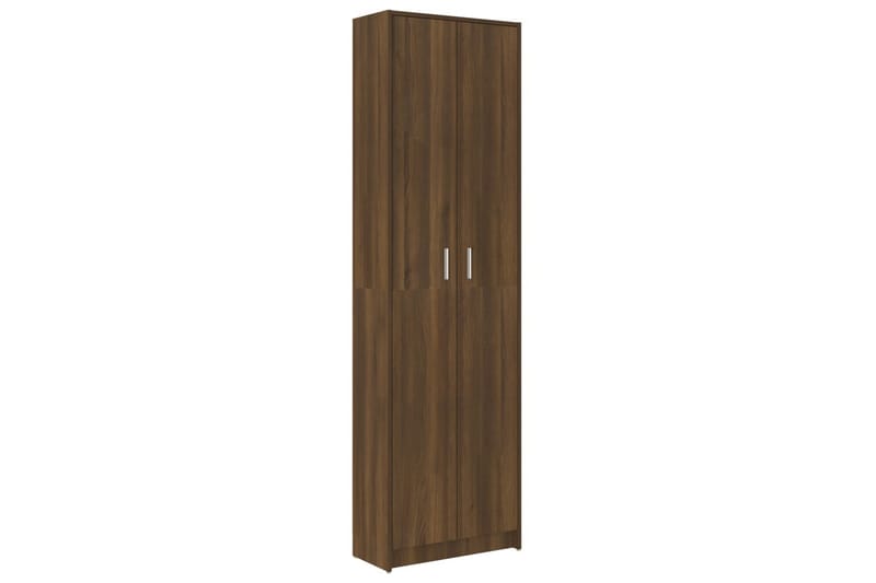 beBasic Hallgarderob brun ek 55x25x189 cm konstruerat trä - Brown - Garderober & garderobssystem - Garderobsskåp