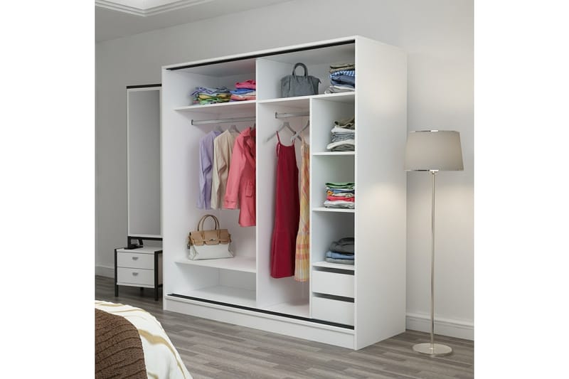 Garderob Cambrian 180 cm - Vit - Garderober & garderobssystem - Garderobsskåp