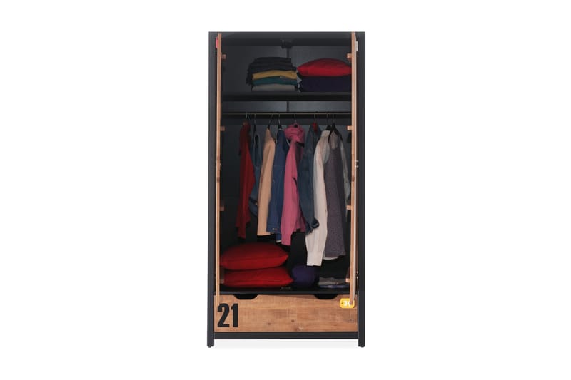 Garderob Leeder 2 Dörrar - Trä|Natur - Garderober & garderobssystem - Barngarderob - Garderobsskåp