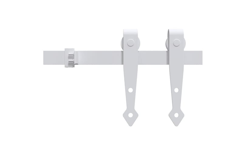 Mini skjutdörrsbeslag kolstål vit 183 cm - Vit - Skjutdörr garderob & walk-in closet