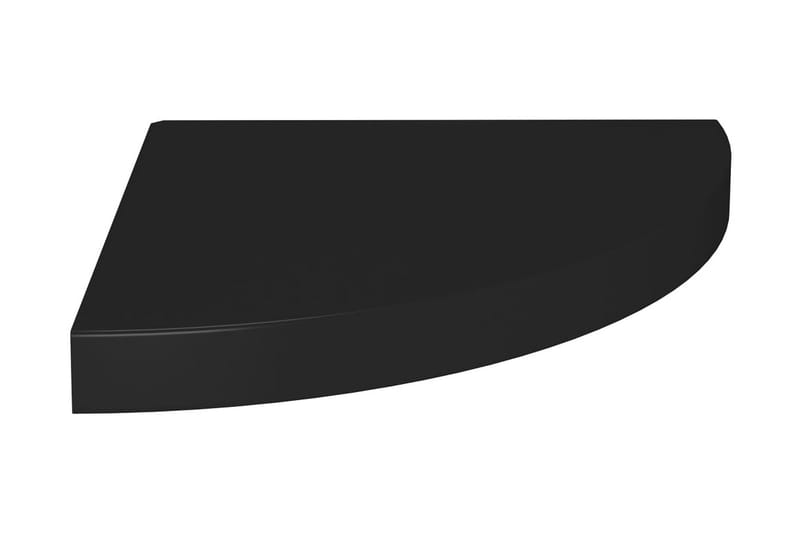 Svävande hörnhyllor 2 st svart 35x35x3,8 cm MDF - Svart - Hörnhylla