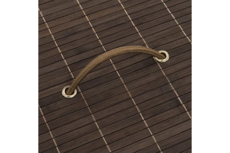 Tvättkorg i bambu rund mörkbrun - Brun - Tvättkorg
