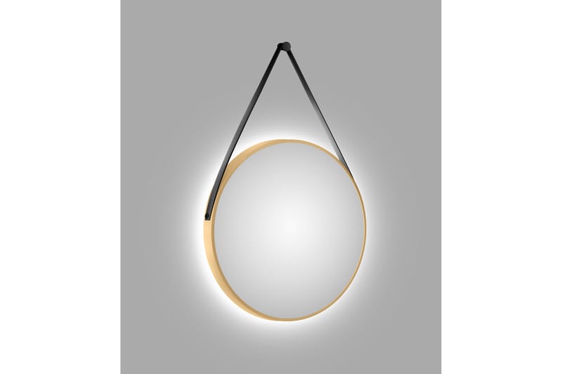 Spegel Delaryd 80 cm - Guld - Badrumsspegel med belysning - Spegel - Badrumsspegel