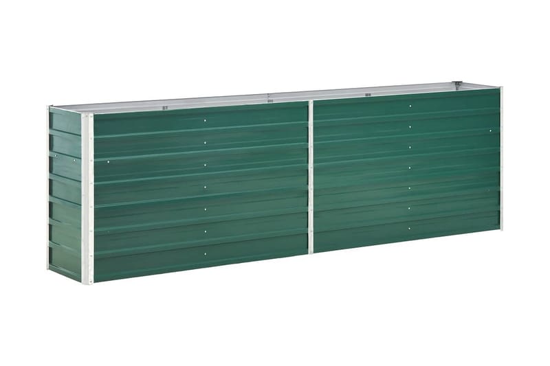 Odlingslåda upphöjd galvaniserat stål 240x40x77 cm grön - Grön - Utomhuskruka - Blomlåda & balkonglåda