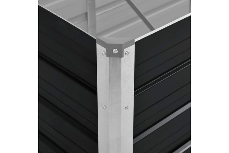Odlingslåda upphöjd antracit 240x80x45 cm galvaniserat stål - Grå - Utomhuskruka - Blomlåda & balkonglåda