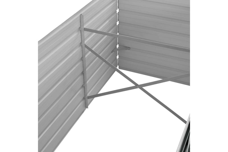 Odlingslåda upphöjd antracit 240x80x45 cm galvaniserat stål - Grå - Utomhuskruka - Blomlåda & balkonglåda