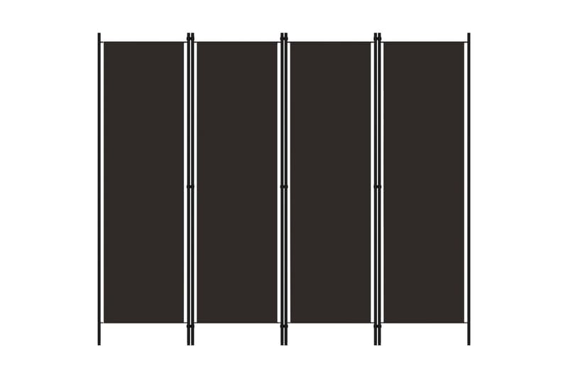 Rumsavdelare 4 paneler brun 200x180 cm - Brun - Rumsavdelare - Skärmvägg
