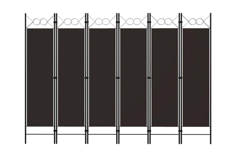 Rumsavdelare 6 paneler brun 240x180 cm - Brun - Rumsavdelare - Skärmvägg