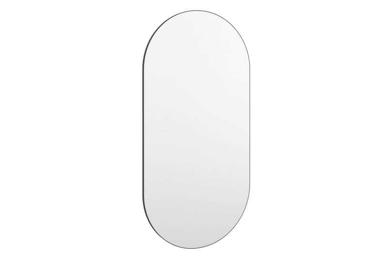 Spegel med LED-lampor 80x40 cm glas oval - Silver - Hallspegel - Väggspegel