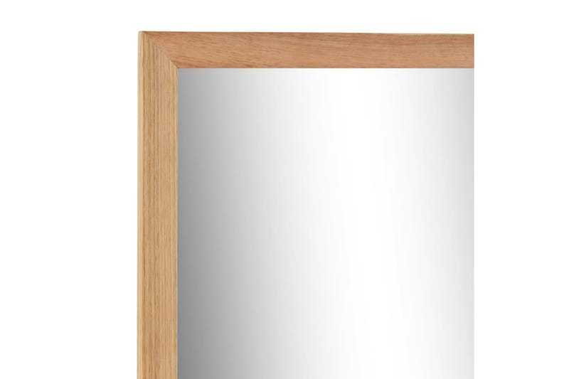 Badrumsspegel 60x12x62 cm massivt valnötsträ - Brun - Hallspegel - Väggspegel