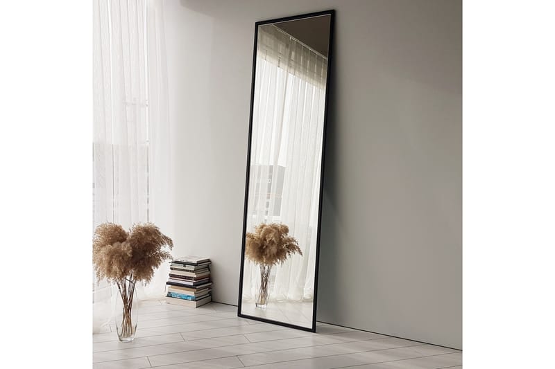 Spegel 60x50 cm - Svart - Hallspegel - Väggspegel - Helkroppsspegel