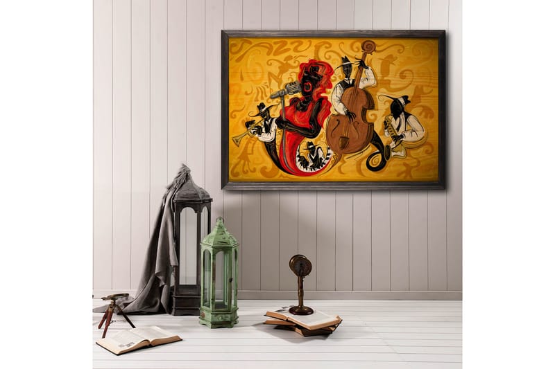 Dekorativ inramad målning  50x70 cm - Flerfärgad - Canvastavla