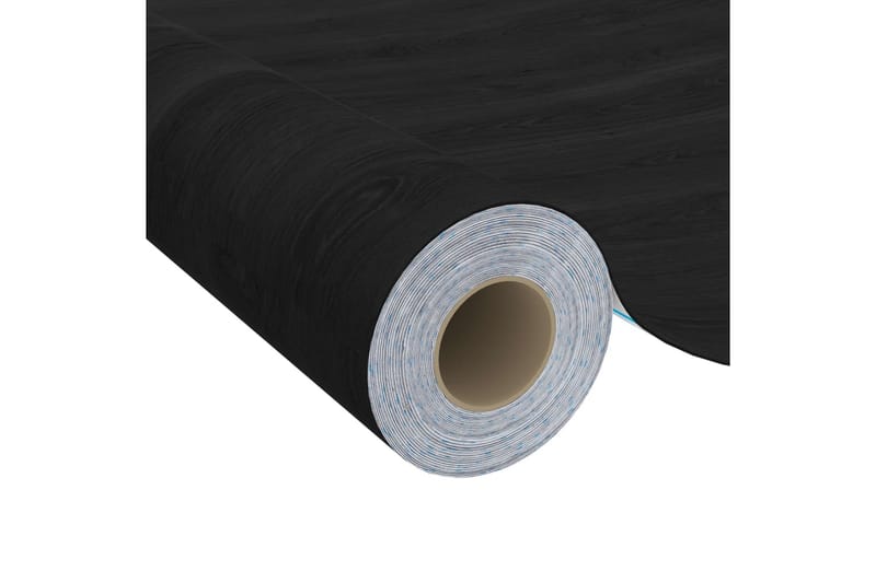 Dörrfolier 2 st mörkt trä 210x90 cm PVC - Svart/Mörkt Trä - Dekorplast & kakeldekor