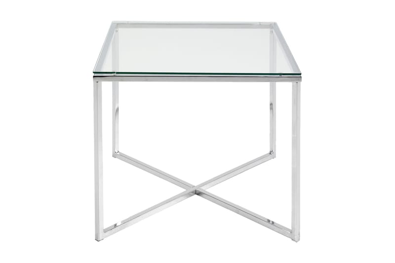 Sidobord Odd 50 cm - Glas|Krom - Lampbord & sidobord - Brickbord & småbord