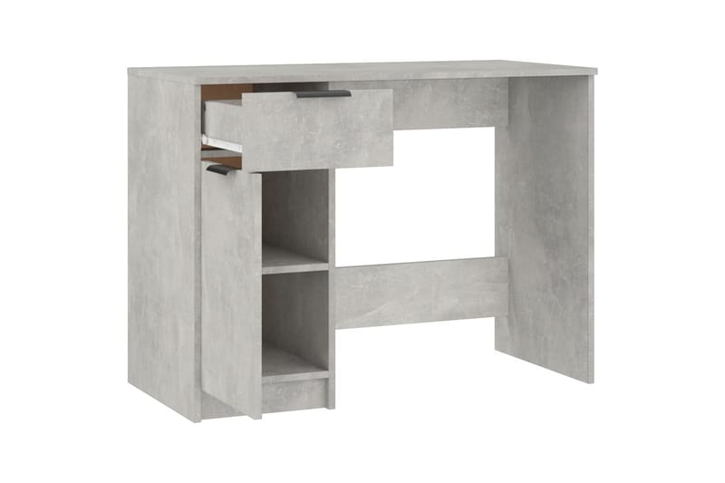 beBasic Skrivbord betonggrå 100x50x75 cm konstruerat trä - Grey - Skrivbord - Datorbord