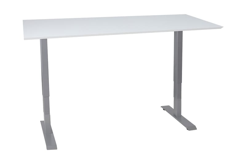 Skrivbord Cogito 2  160 cm Höj-och Sänkbar - Vit/Grå - Skrivbord - Datorbord - Höj och sänkbart skrivbord
