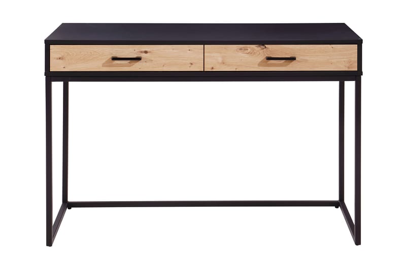 Skrivbord Vauboye 110 cm med Förvaring 2 Lådor - Svart/Brun - Skrivbord - Datorbord