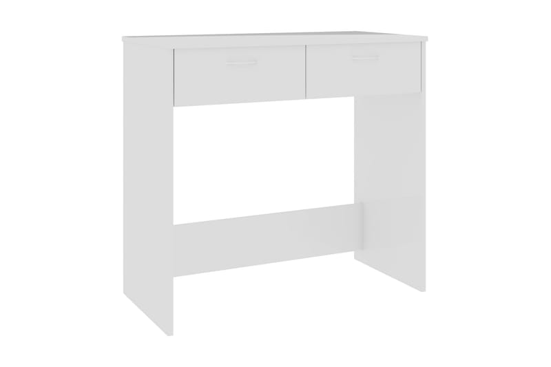 Skrivbord vit högglans 80x40x75 cm spånskiva - Vit - Skrivbord - Datorbord