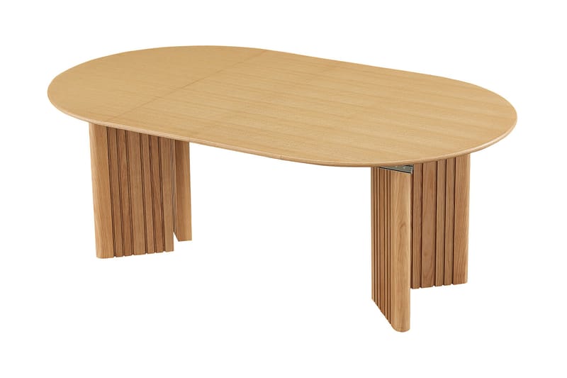 Förlängningsbart Runt Matbord Damiene 120/200 cm - Natur - Matbord & köksbord