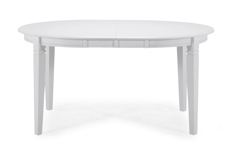 Matbord Lowisa Förlängningsbart 150 cm Ovalt - Vit - Matbord & köksbord