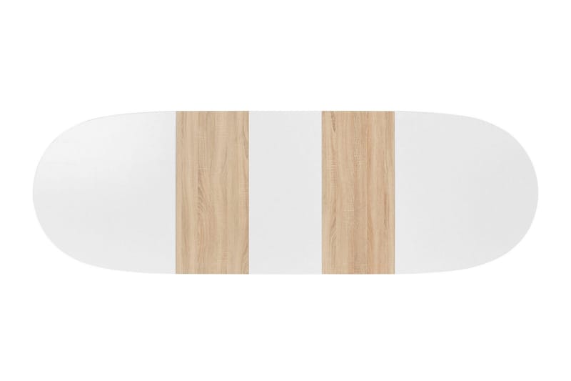Matbord Ortobella Ovalt 160 cm - Vit/Natur - Matbord & köksbord
