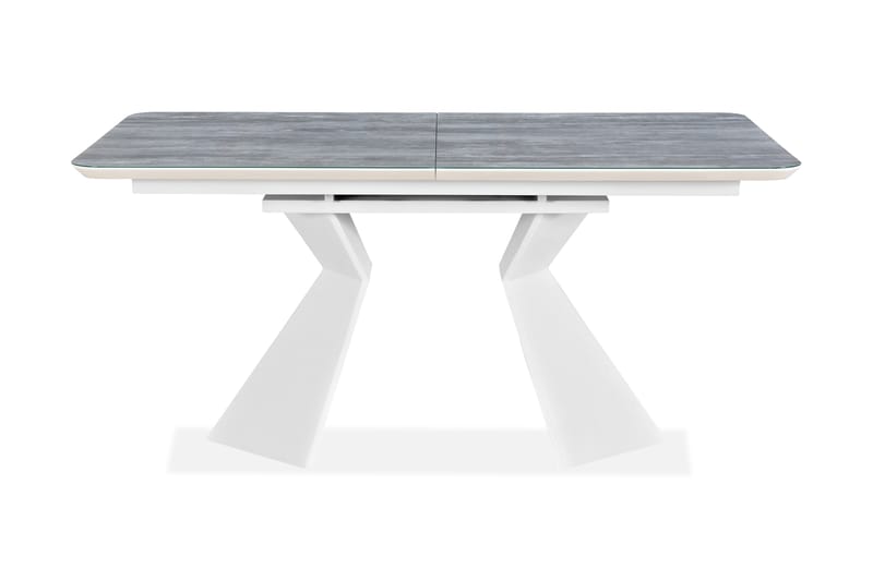 Matbord Xia Förlängningsbart 160 cm Glas - Vit - Matbord & köksbord