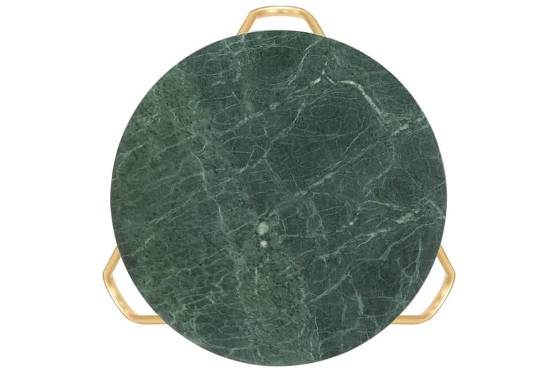 Soffbord grön 65x65x42 cm äkta sten med marmorstruktur - Grön - Soffbord