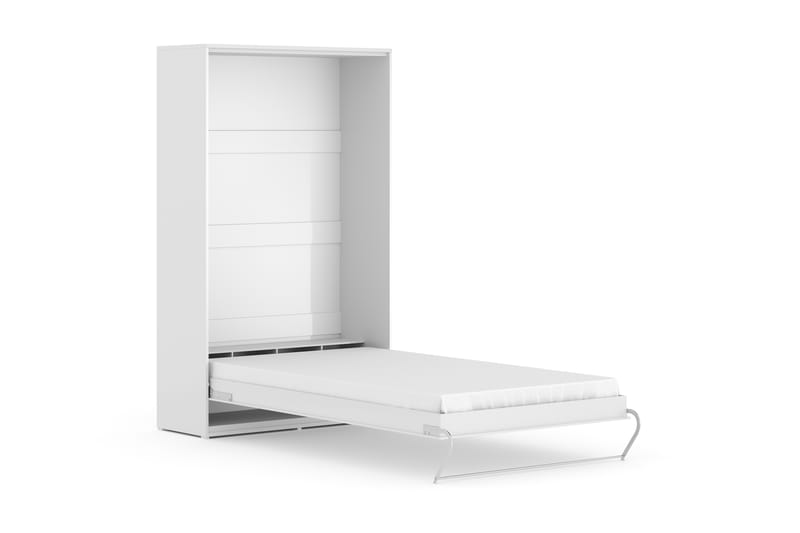 Compact Sängskåp Vertikalt 120x200 - Vit Highgloss - Sängskåp