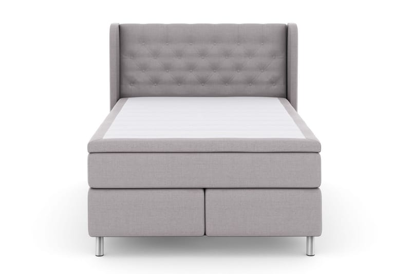 Komplett Sängpaket Choice No 6 140x200 F/M Latex/Memory - Ljusgrå|Metall - Kontinentalsäng - Komplett sängpaket