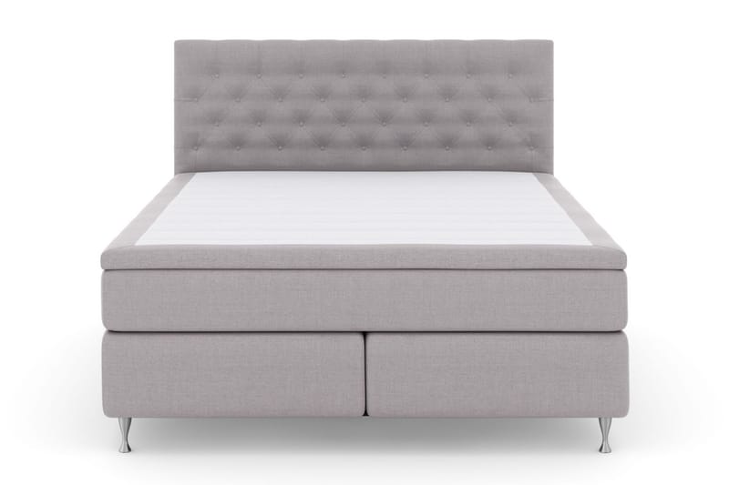 Komplett Sängpaket Choice No 6 180x200 Medium Latex/Memory - Ljusgrå|Silver - Kontinentalsäng - Dubbelsäng - Komplett sängpaket