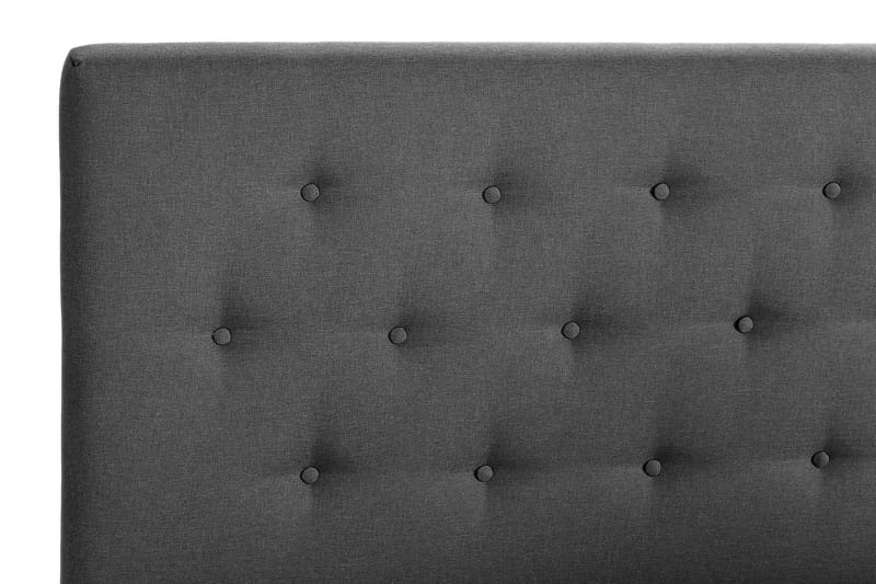 Sängpaket Nayaka 120x200 Skummadrass - Knappad gavel Mörkgrå - Kontinentalsäng - Komplett sängpaket