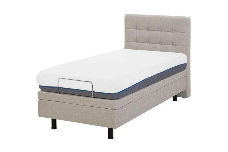 Säng Kisterud Ställbar 80x200 cm - Beige - Ställbar säng