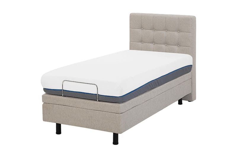 Säng Kisterud Ställbar 80x200 cm - Beige - Ställbar säng