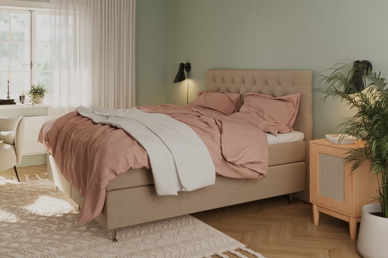 Sänggavel Boxford 160 cm - Beige - Sänggavel