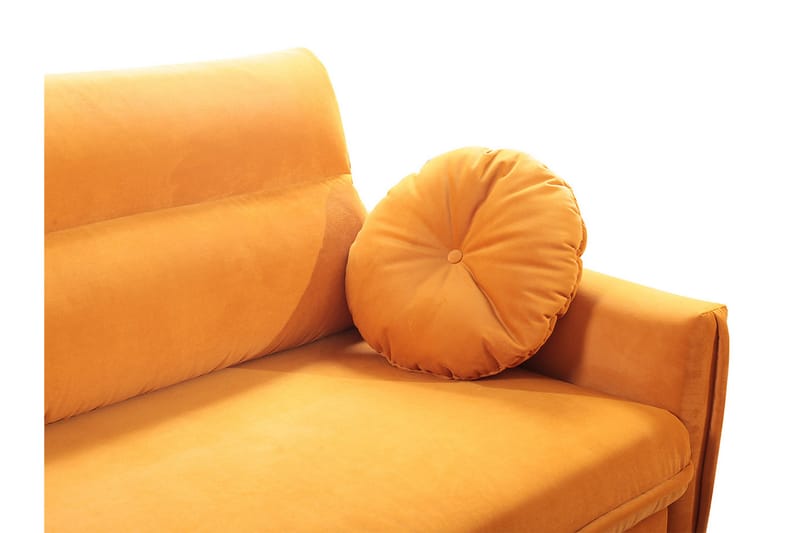 Soffa Bokanda 3-sits - Orange - 4 sits soffa - Sammetssoffa