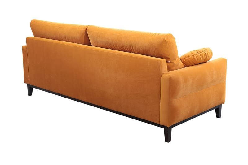 Soffa Bokanda 3-sits - Orange - 4 sits soffa - Sammetssoffa