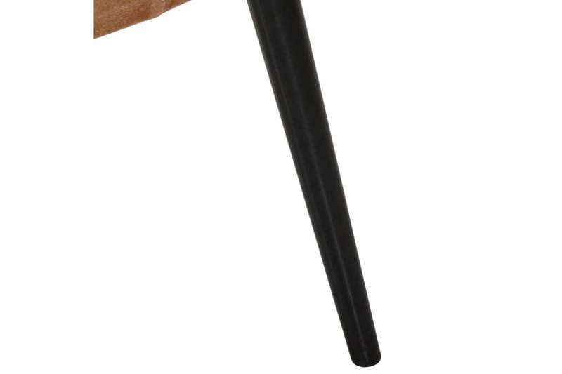 Öronlappsfåtölj med fotpall brun kanvas - Brun - Fåtölj med fotpall - Öronlappsfåtölj