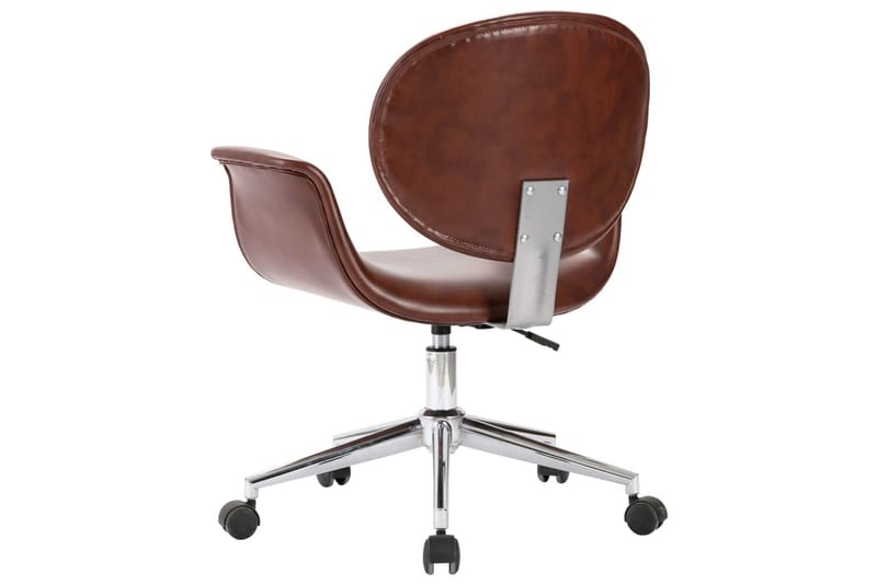 Snurrbar kontorsstol brun konstläder - Brun - Kontorsstol & skrivbordsstol