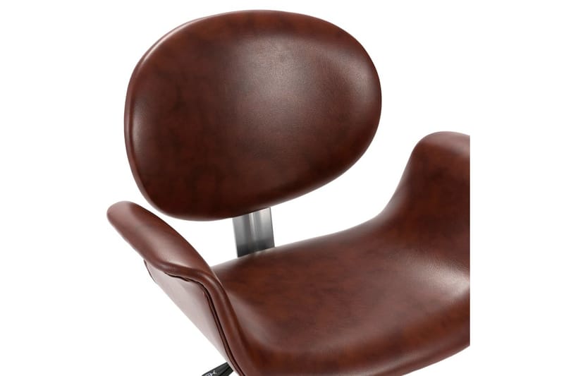 Snurrbar kontorsstol brun konstläder - Brun - Kontorsstol & skrivbordsstol